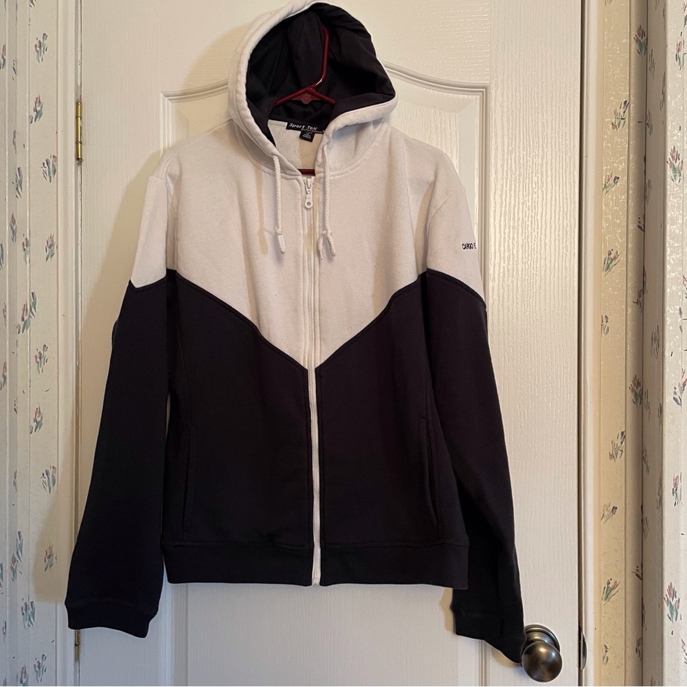 Hoodie by Port Authority Navy and White Hoodie